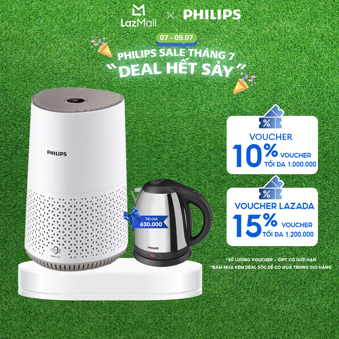 Máy Lọc Không Khí Philips AC0650/10 - Trắng, Kích Thước 341x237x243mm, Diện Tích 44m²