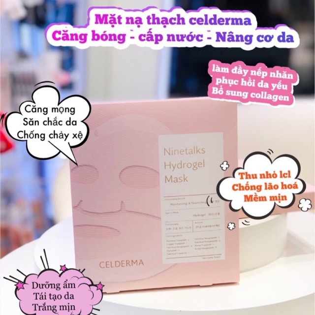 Mặt Nạ Thạch Anh Cellderma Ninetalks Hydrogel Mask