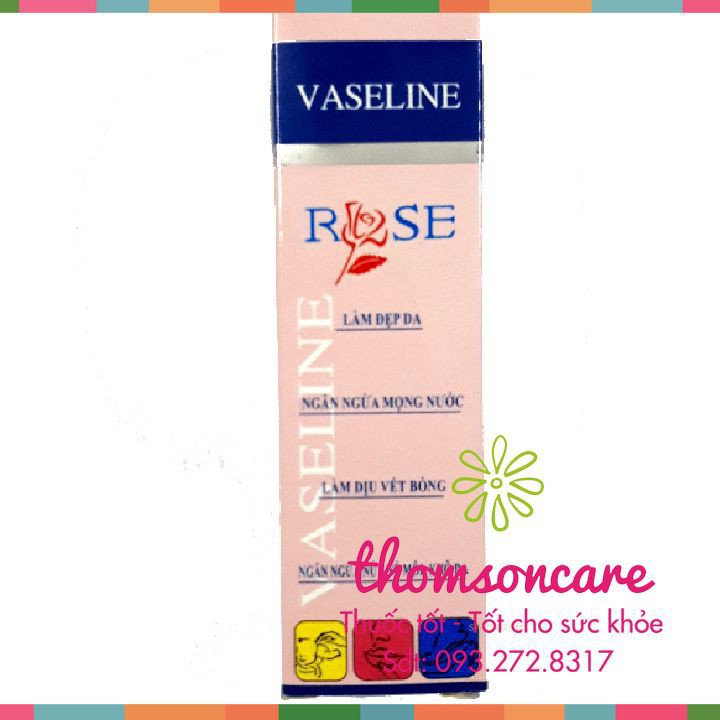 Vaseline Rose Làm Đẹp Da - Ngăn Ngừa Nứt Nẻ Khô Da Dưỡng Da Mùa Lạnh Làm Dịu Vết Bỏng Tuýp