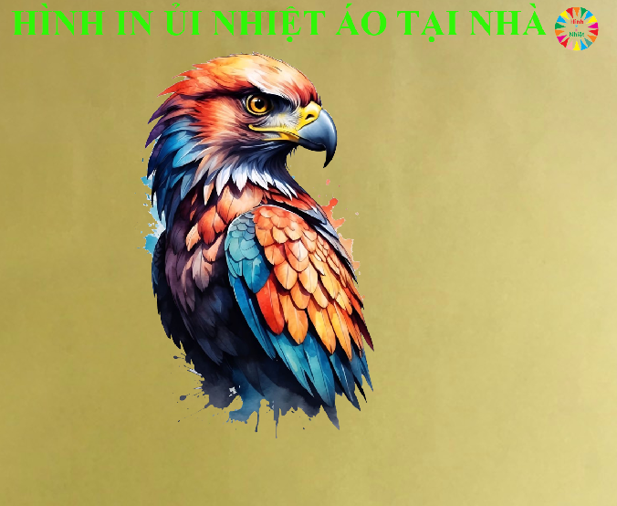 Hình ủi ép nhiệt in đại bàng-khuyến mãi trong hôm nay-công nghệ in pet chuyển nhiệt- ủi trực tiếp lên vải áo bằng bàn ủihình in rất đẹp.