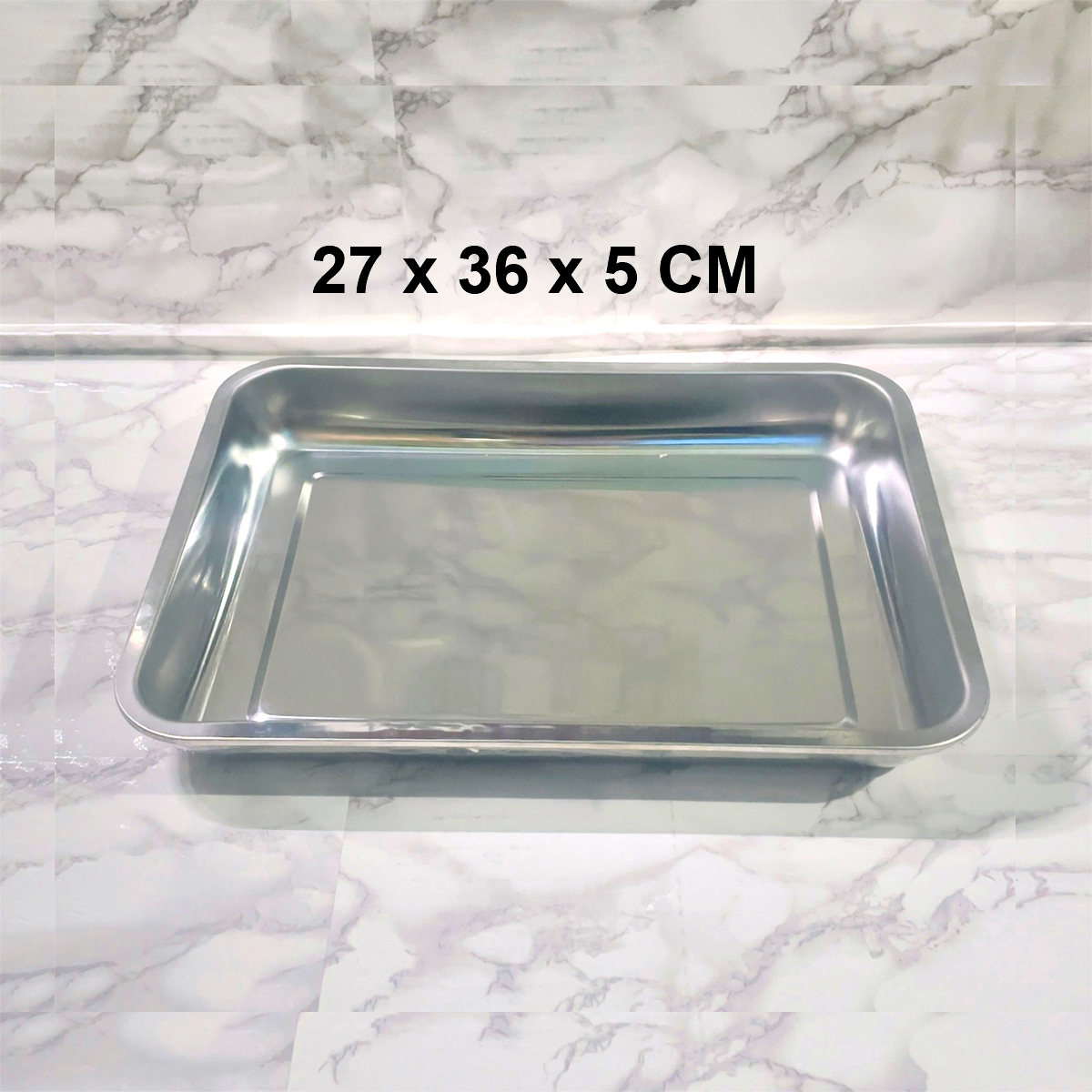 Khay inox chữ nhật nhiều size 20x27cm/22x32cm/27x36cm/30x40cm/35x50cm/40x60cm Khay đựng thực phẩm kh