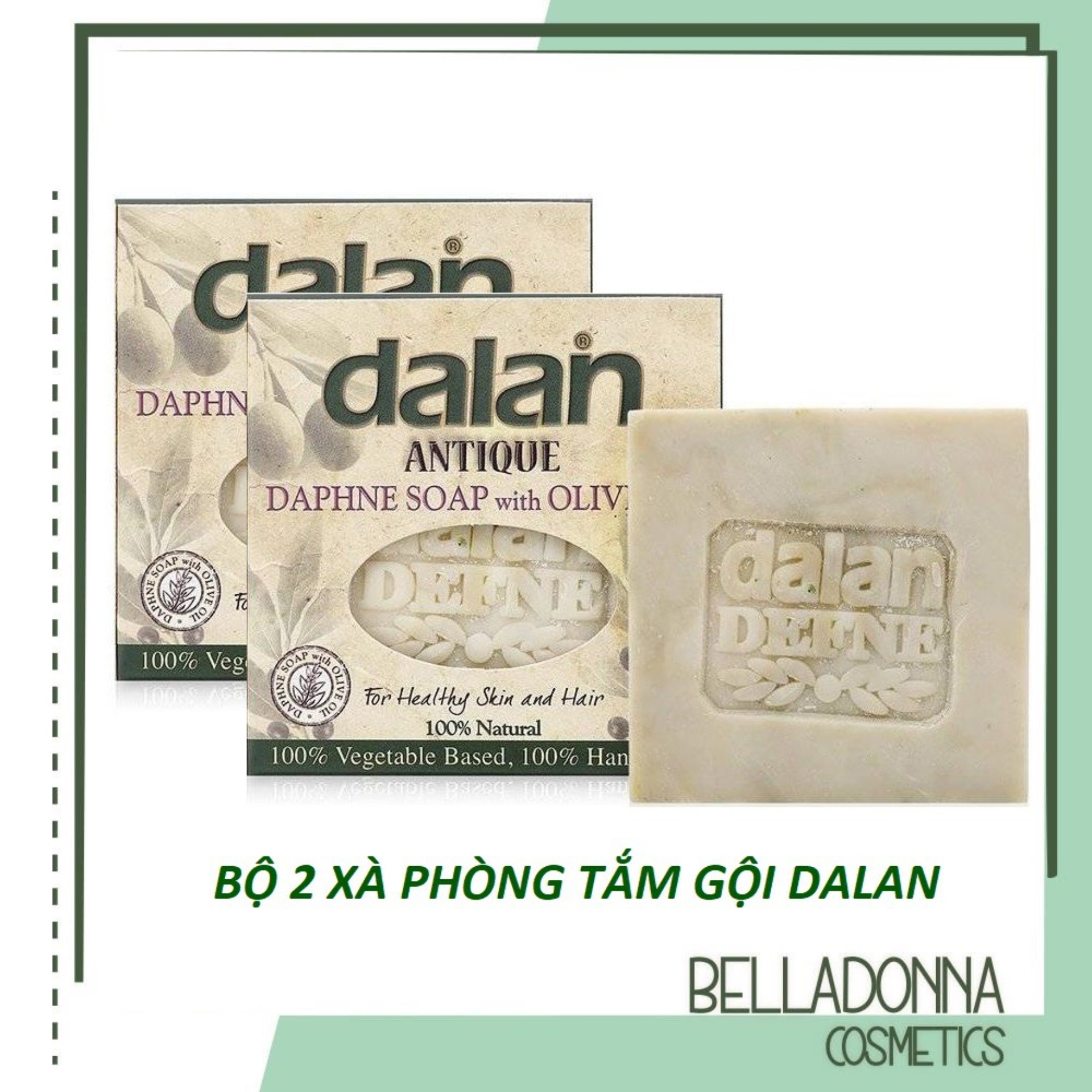 [Hcm]Bộ 2 Xà Phòng Tắm Gội Từ Hoa Thụy Hương & Dầu Olive Dalan Antique Daphne Soap With Olive Oil 170G X 2 (Hàng Chính Hãng)