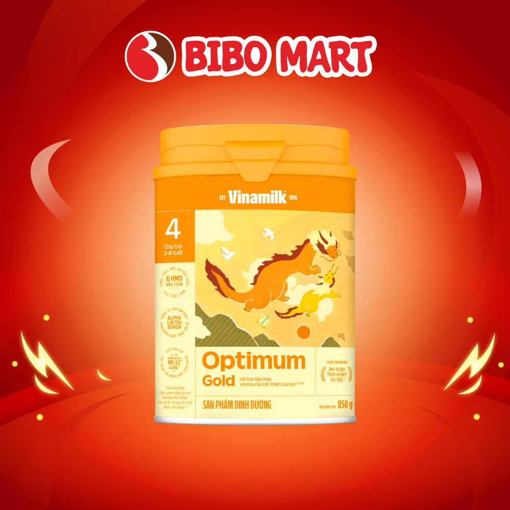 Sữa Optimum Gold 4 850g Cho Bé 2-6 Tuổi Hỗ Trợ Phát Triển Toàn Diện - Bibo Mart