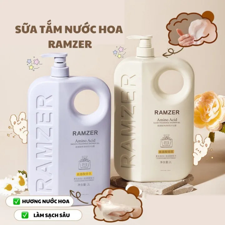 SỮA TẮM NƯỚC HOA RAMZER 2IN1.Sữa tắm hương nước hoa hot.To đùng 1lit siêu thơm chuẩn nội địa trung. 