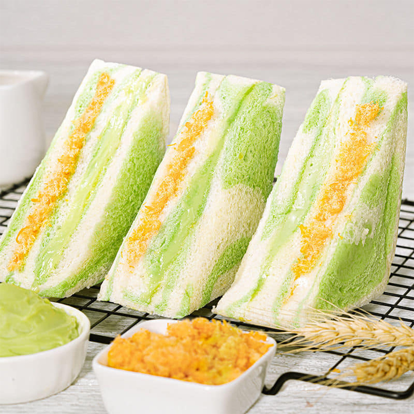 Combo 3 Bánh Sandwich Tam Giác Lúa Mạch Chà Bông Khoai Mỡ Chà Bông Vị Bơ B103 - BeeGin Store