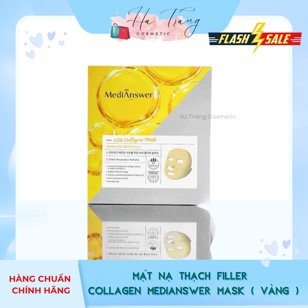 Mặt Nạ Filler Collagen About Me Medianswer Vita Collagen Mask (hộp 5 miếng) màu vàng