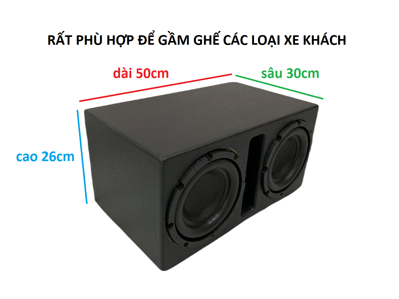 Loa sub kép ô tô bass 20 công suất lớn 800w chạy điện 12v đánh 2 chế độ siêu trầm và có lời