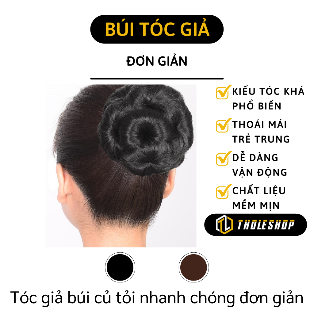 [Hcm]Tóc Giả - Tóc Giả Búi Củ Tỏi Được Làm Từ Chất Liệu Tơ Cao Cấp Mềm Mịn - Phụ Kiện Tóc Cho Nữ - Tóc Giả - Tóc Búi Sang Trọng