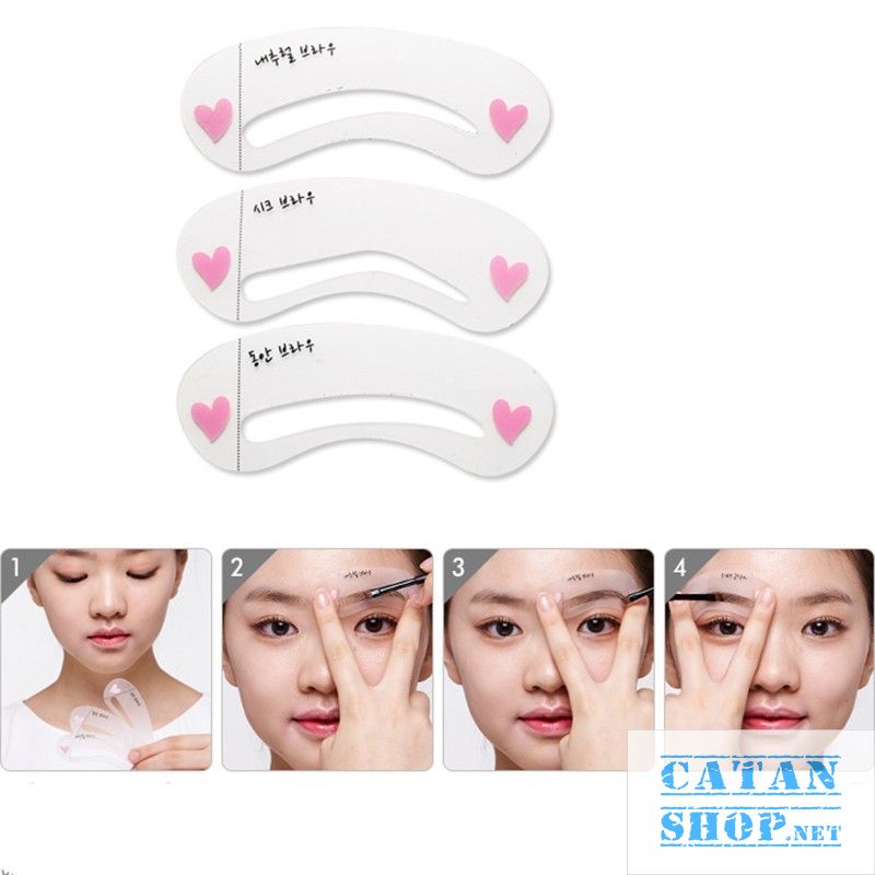 [Hcm]Set 3 Khuôn Kẻ Chân Mày Siêu Xinh Hàn Quốc Mini Brow Class - Gd296 - Khuonmaymini