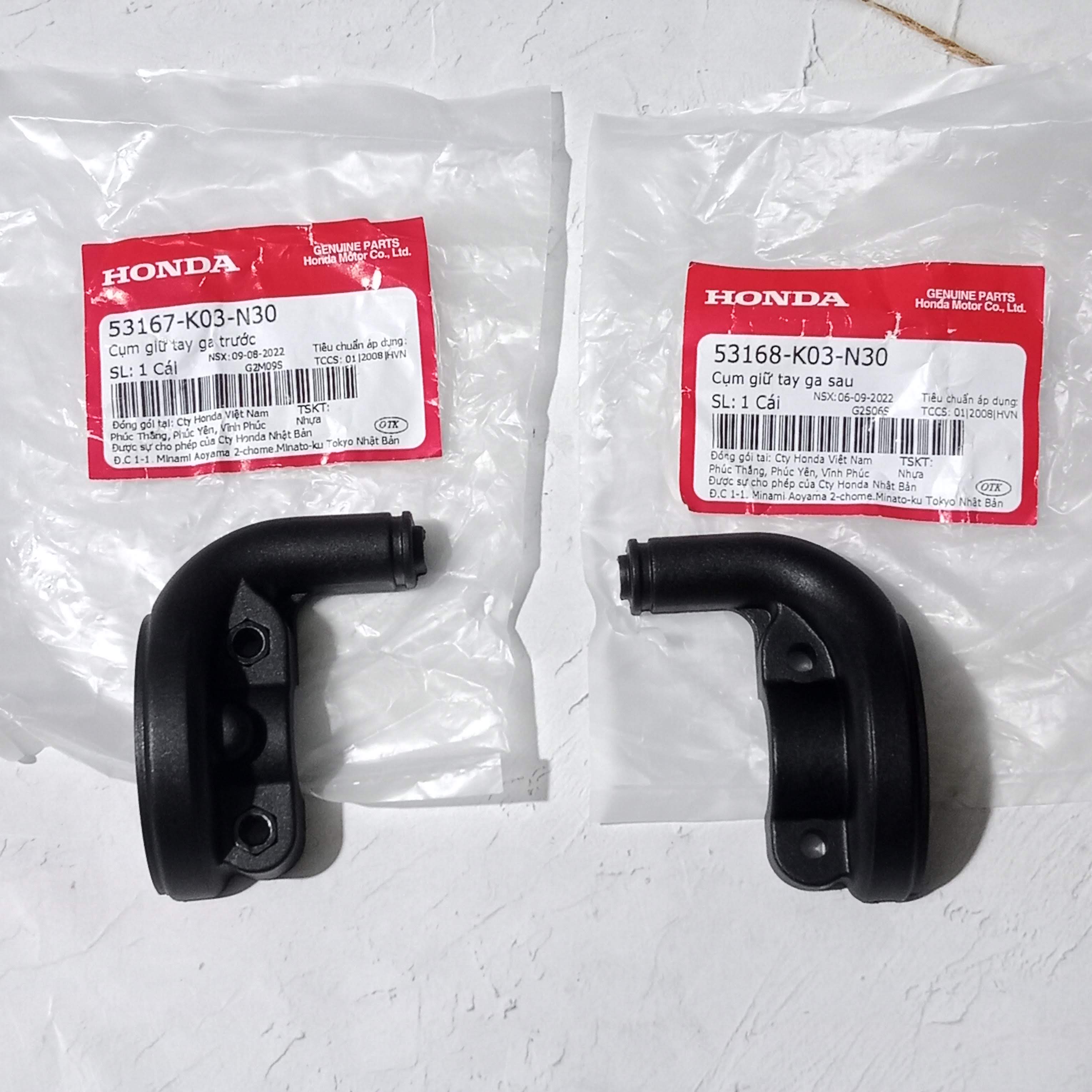 Cùm ống ga Wave RSX Fi  Future led  Winner zin chính hãng HONDA ( chưa có ốc ) / cùm ga 2 dây ga HON