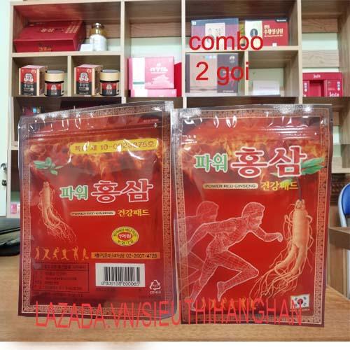 Bộ 40 Miếng Cao Dán Chiết Xuất Hồng Sâm Hàn Quốc Giảm Đau Nhức ( 2 Gói) - Hàng Nội Địa Xịn Loại Mới 2 Lần Tốt Hiệu Quả Gấp Đôi