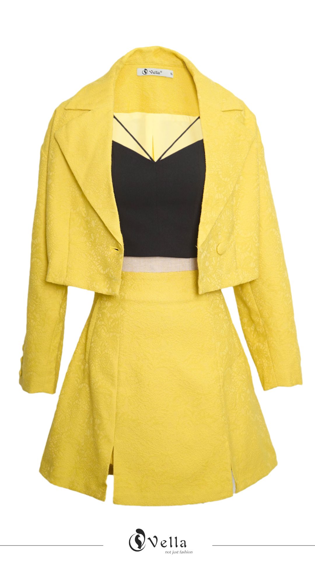 Vella Fashion - [NEW] Áo khoác blazer croptop tay dài thanh lịch nữ VAK22096