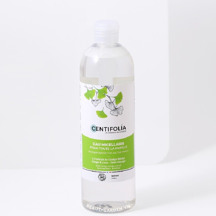 Nước tẩy trang rau má Centifolia Eau Micellaire 500ml của Pháp