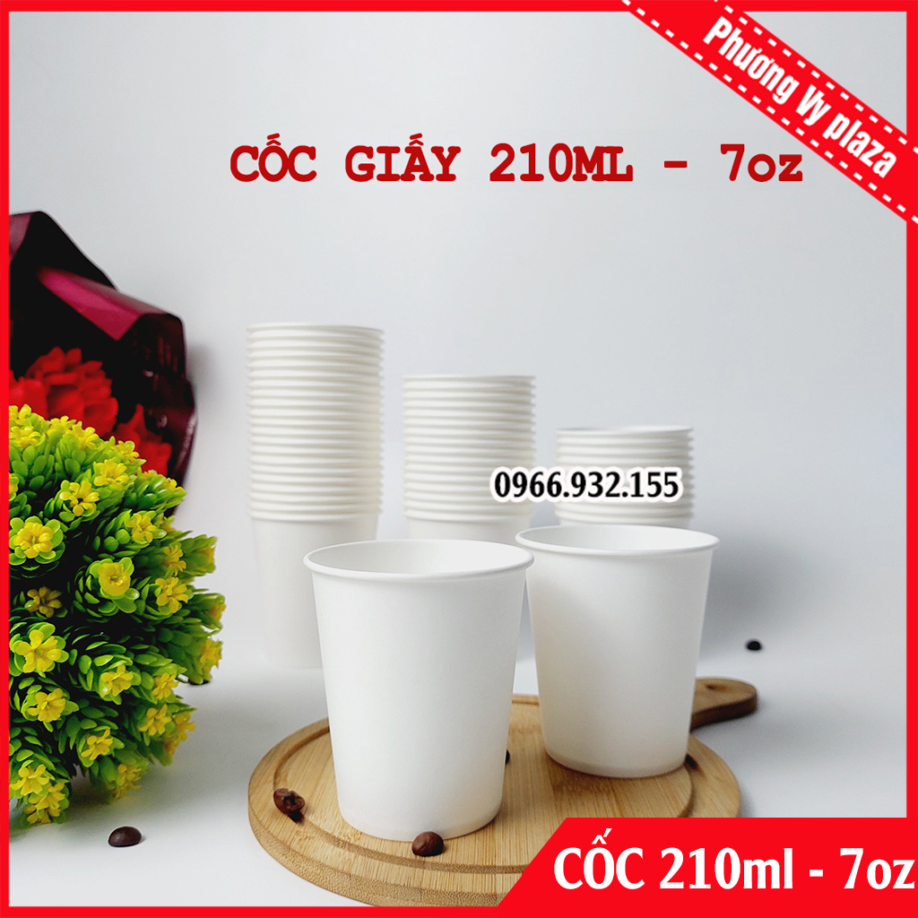 1000 chiếc ly giấy 210ml - 7oz cốc giấy dùng 1 lần NHẬP KHẨU HÀN QUỐC