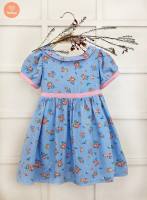 Đầm Bé Gái Tamiuy Hoa Nhí Cổ Bâu Sen Cotton Mềm Mại Cao Cấp (1-10T)