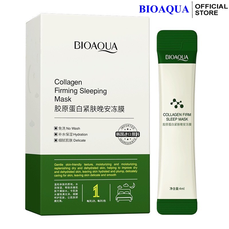 [Hcm]Combo 20 Mặt Nạ Ngủ Dạng Thạch Collagen Bioaqua ???????????????????? Mask Dưỡng Ẩm Chuyên Sâu Giúp Da Sáng Hồng Mịn Màng Căng Bóng