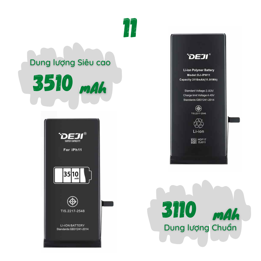 Siêu pin IP dung lượng cao và chuẩn cho IP 4 4S 5 5S 5C 5SE 6 6S 7 8 Plus X XR XS XSM 11 12 13 Pro M