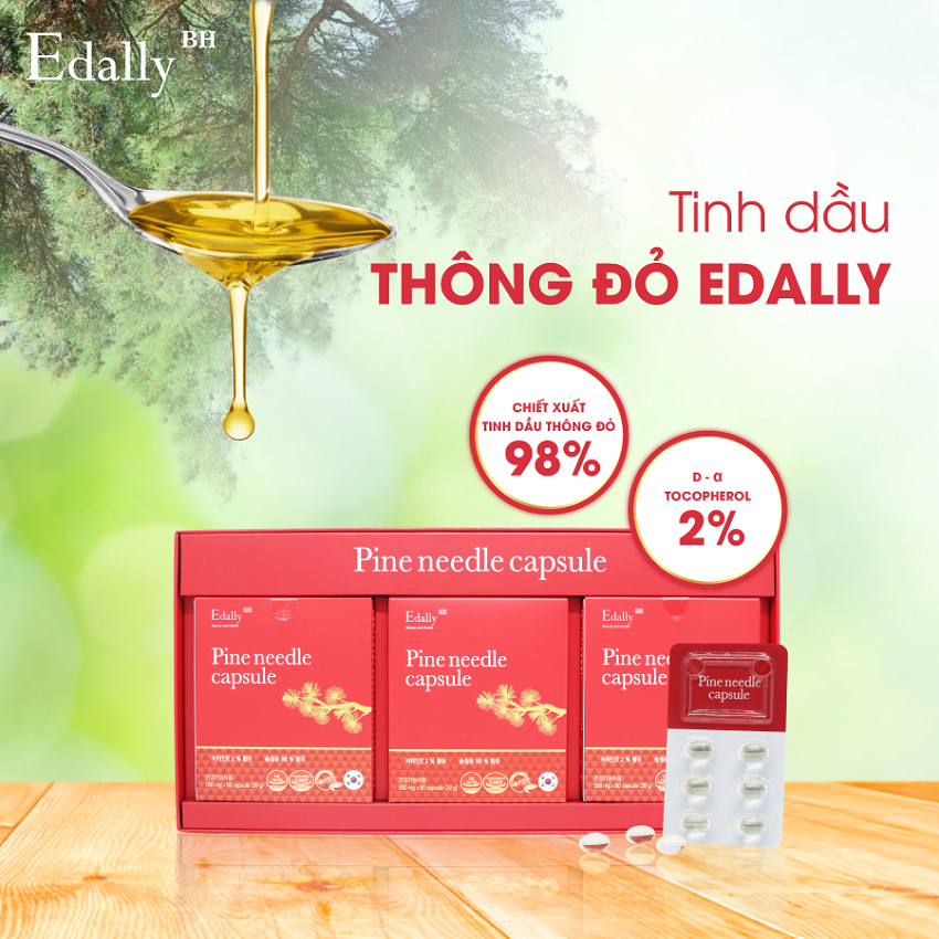 [Hcm]Tinh Dầu Thông Đỏ Edally Pine Needle Capsule