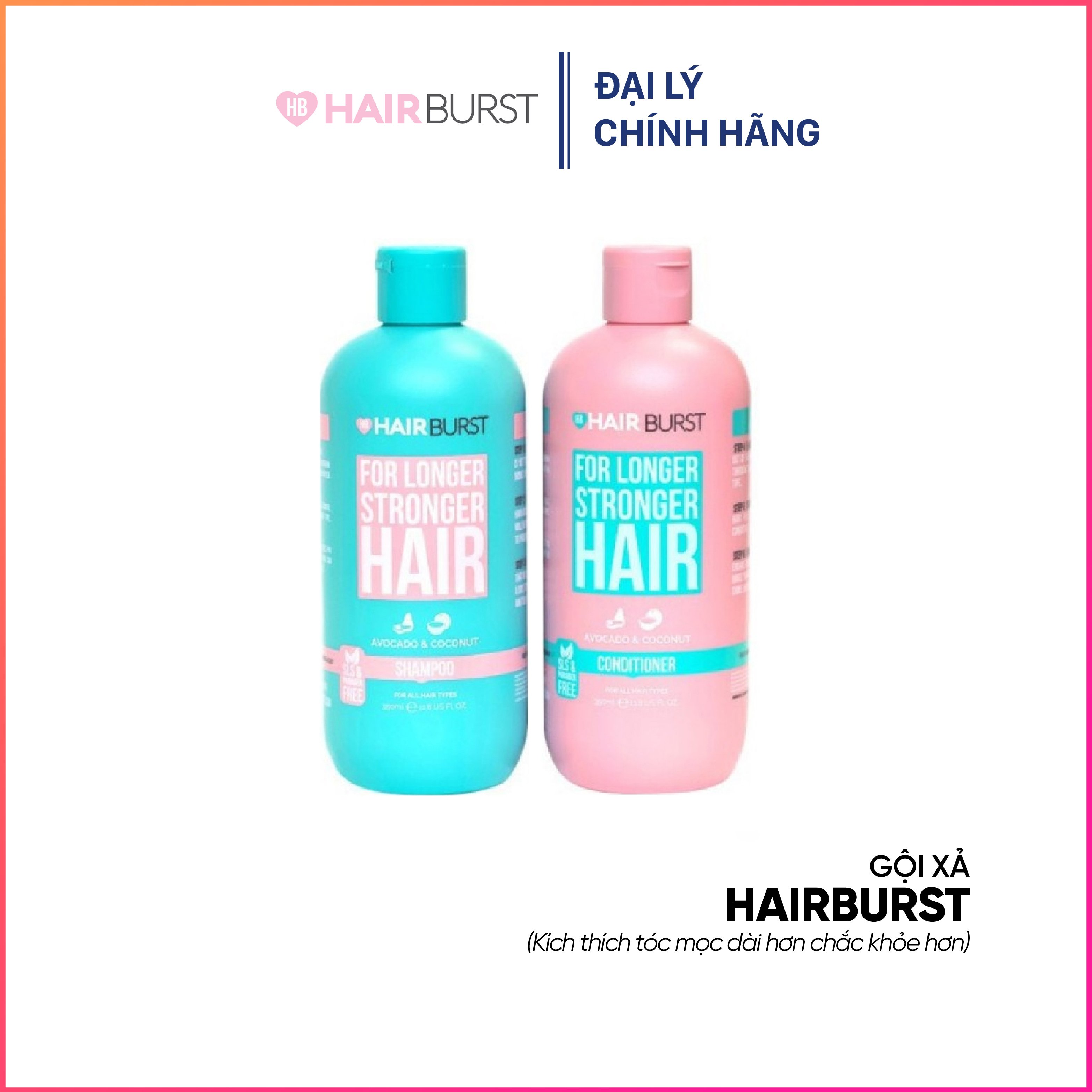 Cặp Gội Xả Hairburst For Longer Stronger Hair