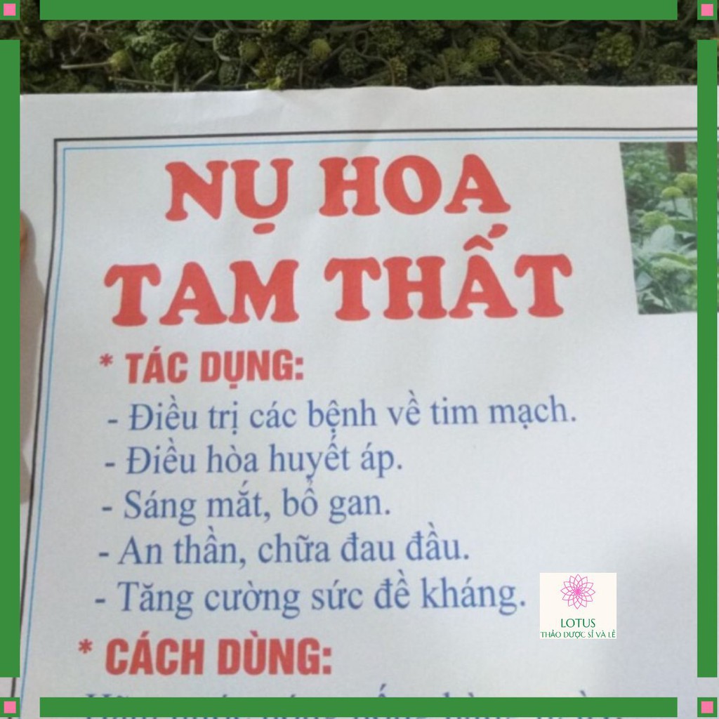 500G Nụ Hoa Tam Thất Hàng Loại 1