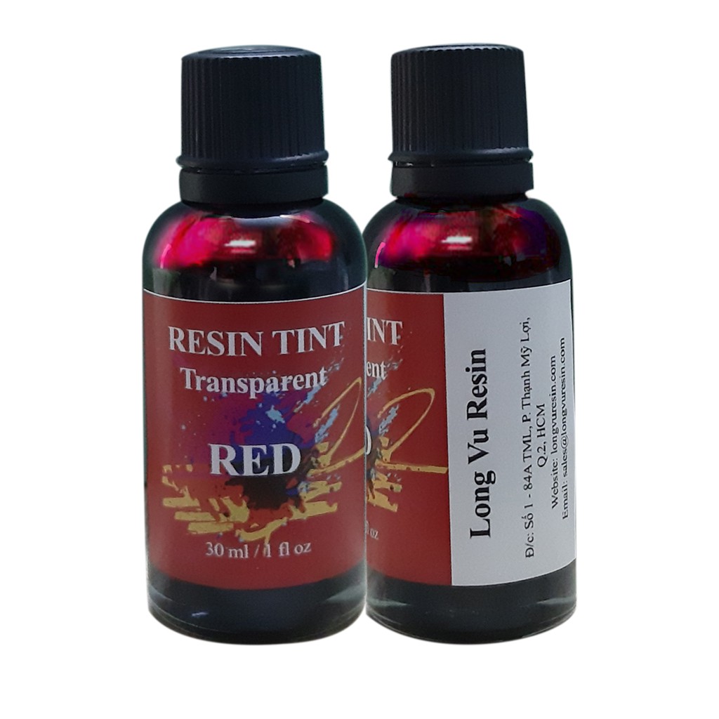 Tinh Màu Epoxy Resin Tint Trong Suốt - Lọ 50ml - Đỏ - RED