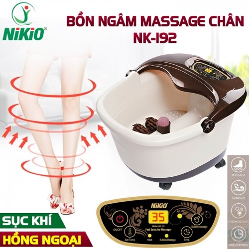 [Hcm]Bồn Ngâm Chân Chậu Ngâm Chân Massage Nikio Nk - 192 Nhật Bản - Cải Thiện Giấc Ngủ Giảm Stress