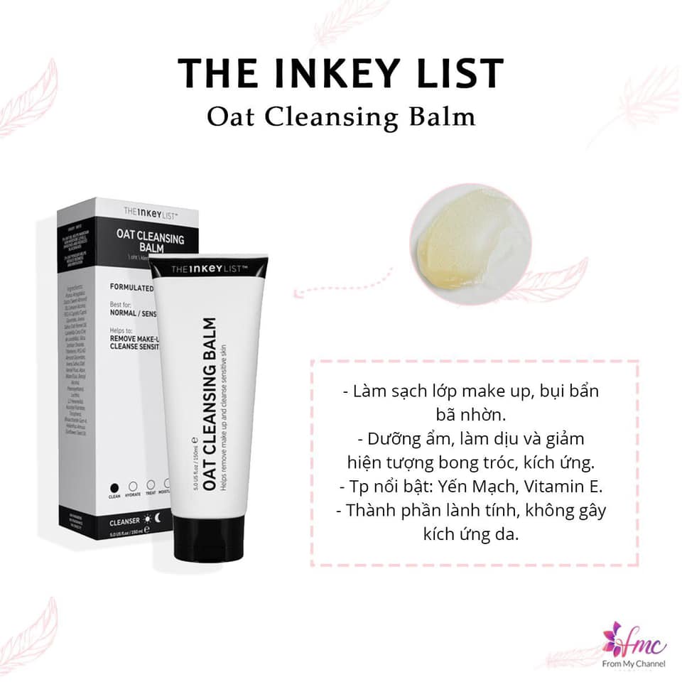 Tẩy Trang Chiết Xuất Yến Mạch Và Vitamin E The Inkey List - Oat Cleansing Balm 150G