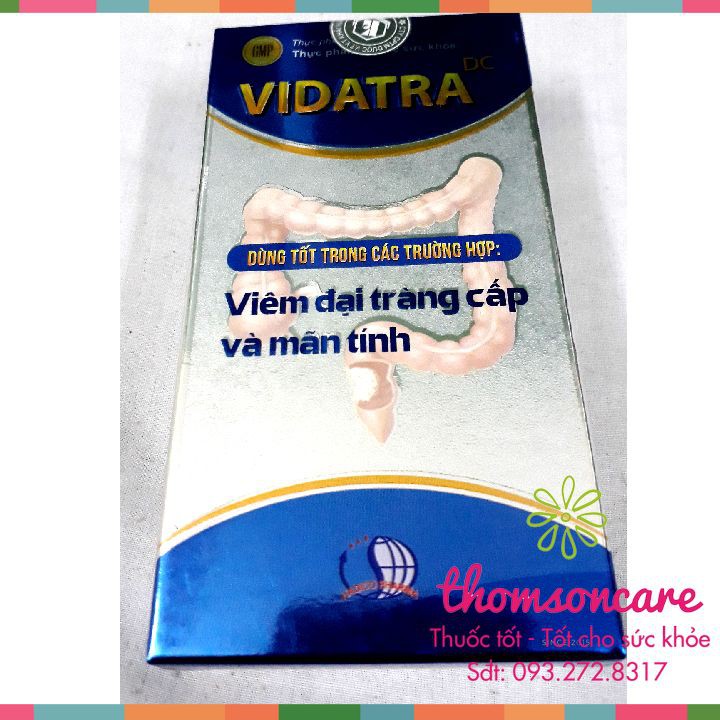 Vidatra - Hỗ Trợ Ổn Định Đại Tràng Giảm Rối Loạn Tiêu Hóa Từ Hoàng Liên Và Thảo Dược Hộp 30 Viên