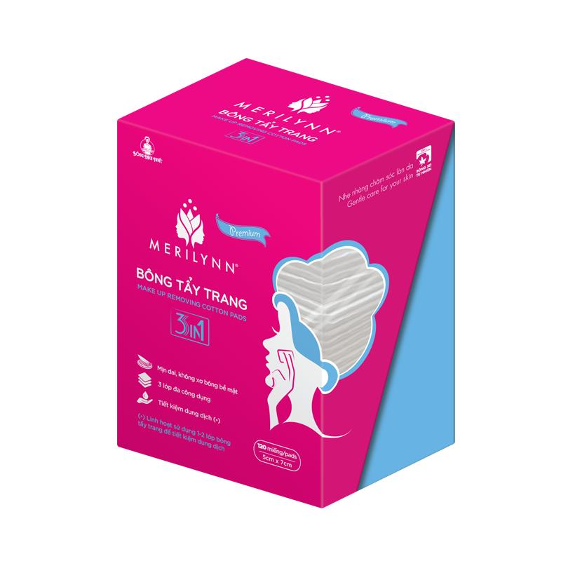 [HCM]TẨY TRANG MERILYNN PREMIUM 3IN 1 HỘP 120 MIẾNG