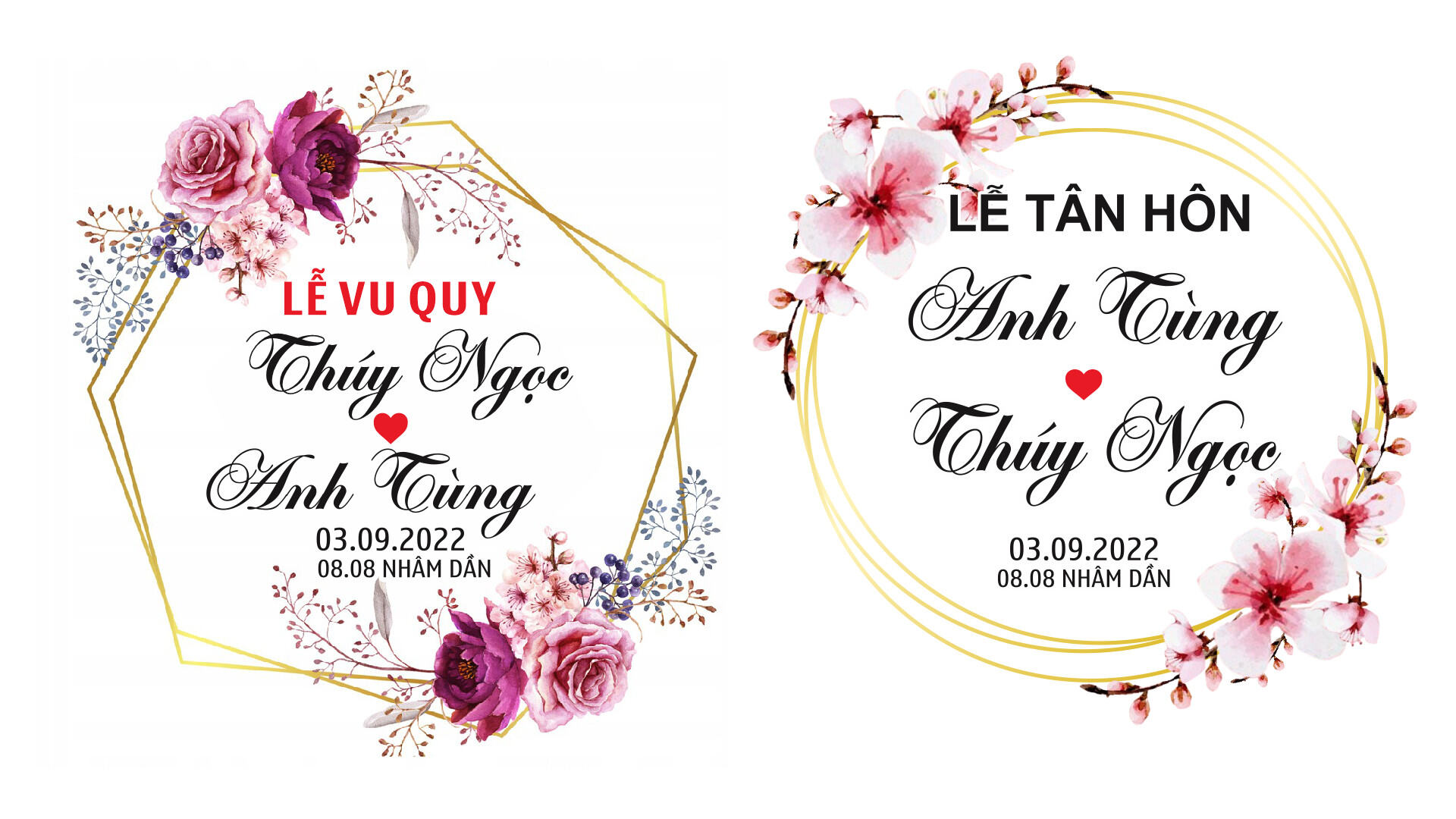 BẢNG CƯỚI LỄ VU QUY_LỄ THÀNH HÔN  TÊN CÔ DÂU CHÚ RỂ TRANG TRÍ ĐÁM CƯỚI