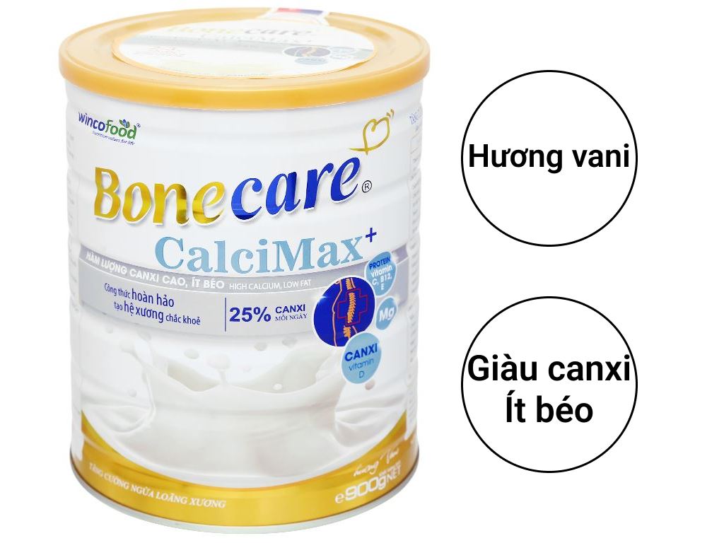 Sữa bột Bonecare Calcimax+ 850g dành cho người lớn Bổ sung Canxi và Collagen tốt cho cơ xương khớp