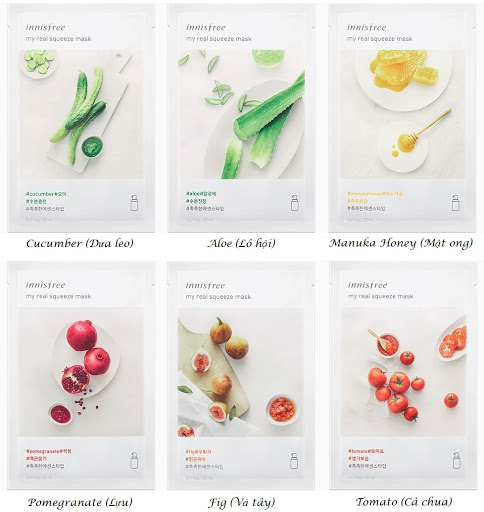[HCM]MẶT NẠ GIẤY INNISFREE MY REAL SQUEEZE MASK EX
