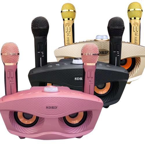 Loa karaoke bluetooth SDRD SD-306 plus mắt cú mèo - Mic không dây cực nhẹ chuẩn chính hãng chất lượng cao