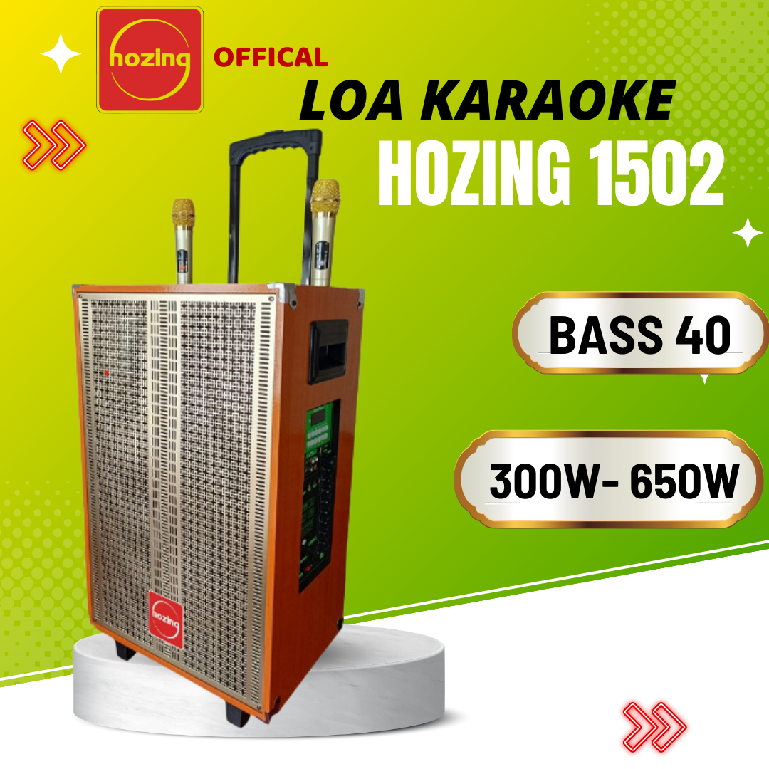 Loa kéo HOZING 1502 bass 40 Loa kéo karaoke Bluetooth Vi xử lý âm thanh chuyên nghiệp Bass chắc Treble sáng