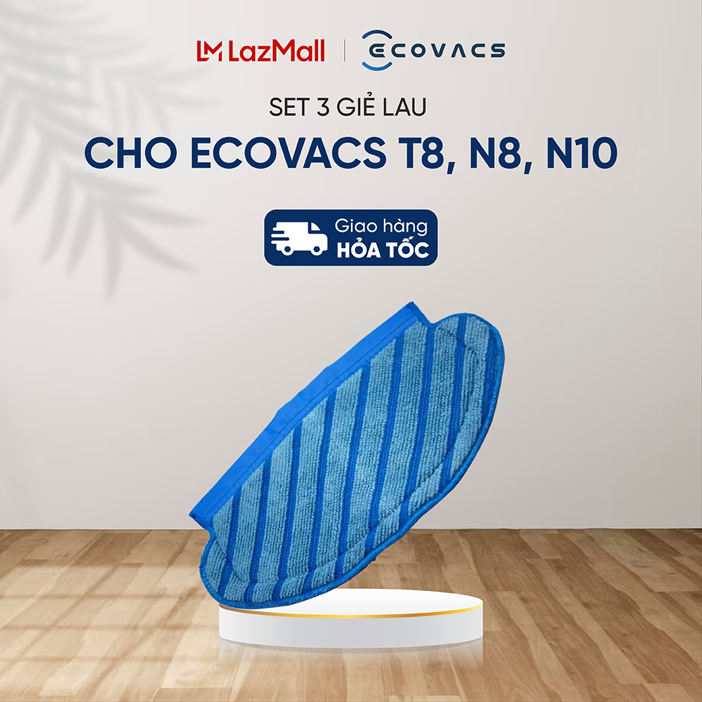 Set 3 giẻ lau cho Robot hút bụi Ecovacs N10 N8 T8 T9