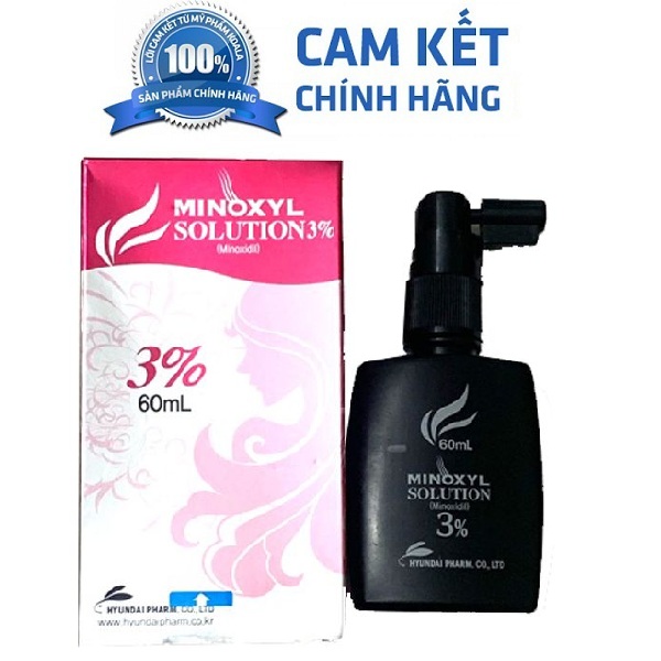 Minoxyl Solution 3% (Minoxidil 3) 60Ml Xịt Hỗ Trợ Rụng Tóc - Hói [Chính Hãng]