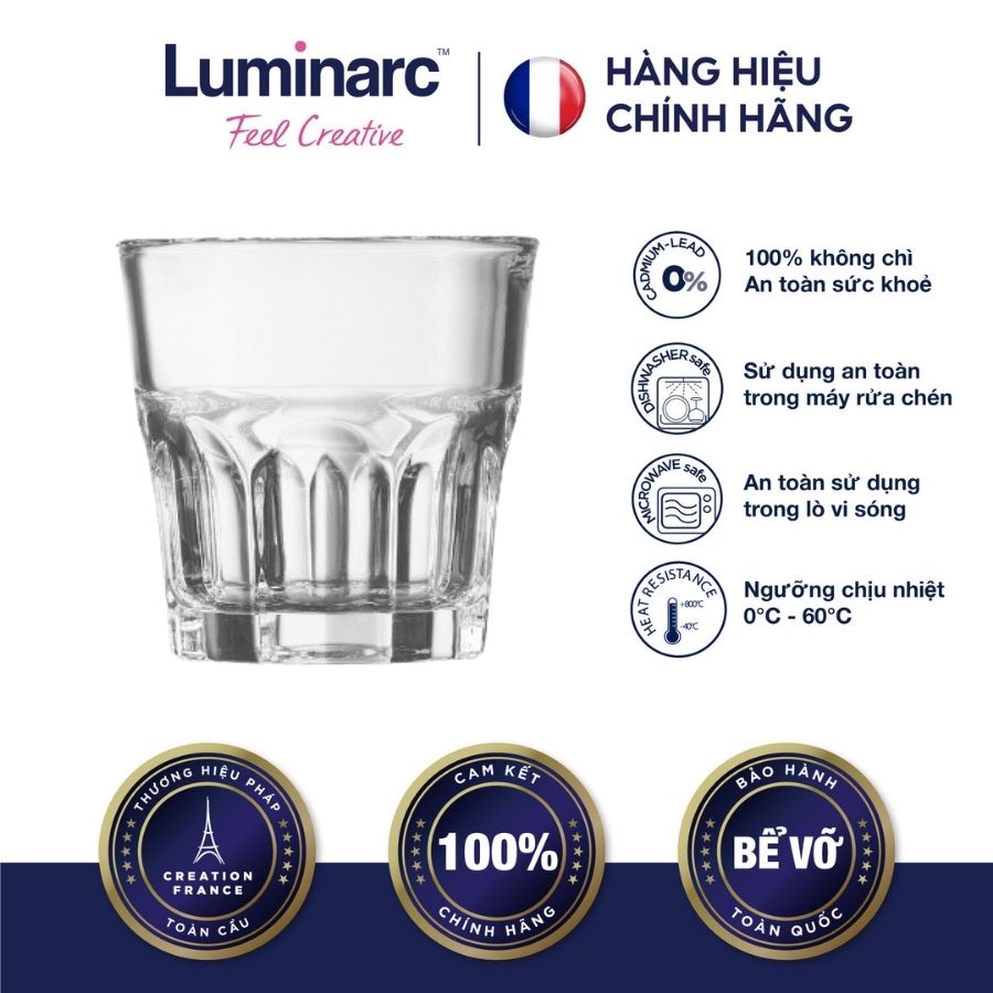 Bộ 6 Ly Thuỷ Tinh Thấp Granity 240ml - LUGRG3653