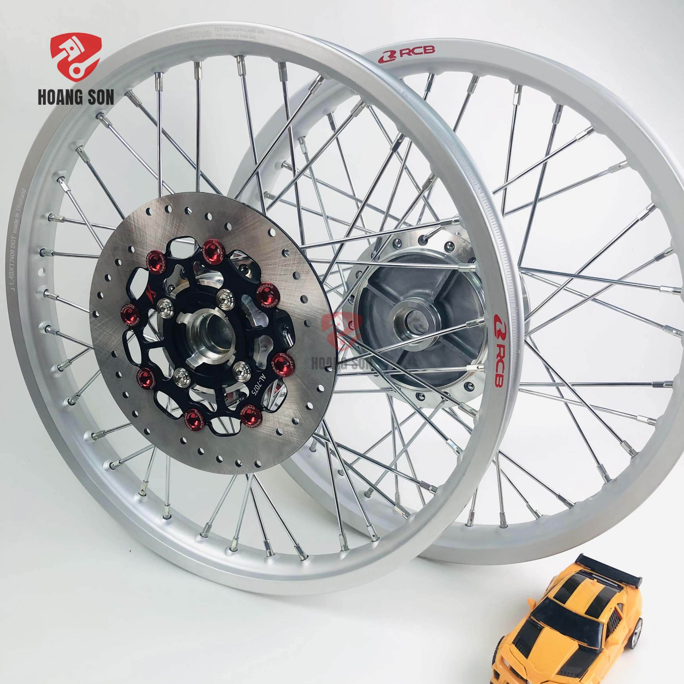 Bộ bánh căm xe máy rcb gắn các dòng xe dùng 1 đĩa trước-bánh căm rcb sirius-bánh căm rcb wave-bánh c