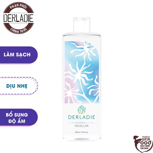 [Phiên Bản Nâng Cấp] Nước Tẩy Trang Làm Sạch Da Dịu Nhẹ Derladie Cleansing Water Witch Hazel Micellar