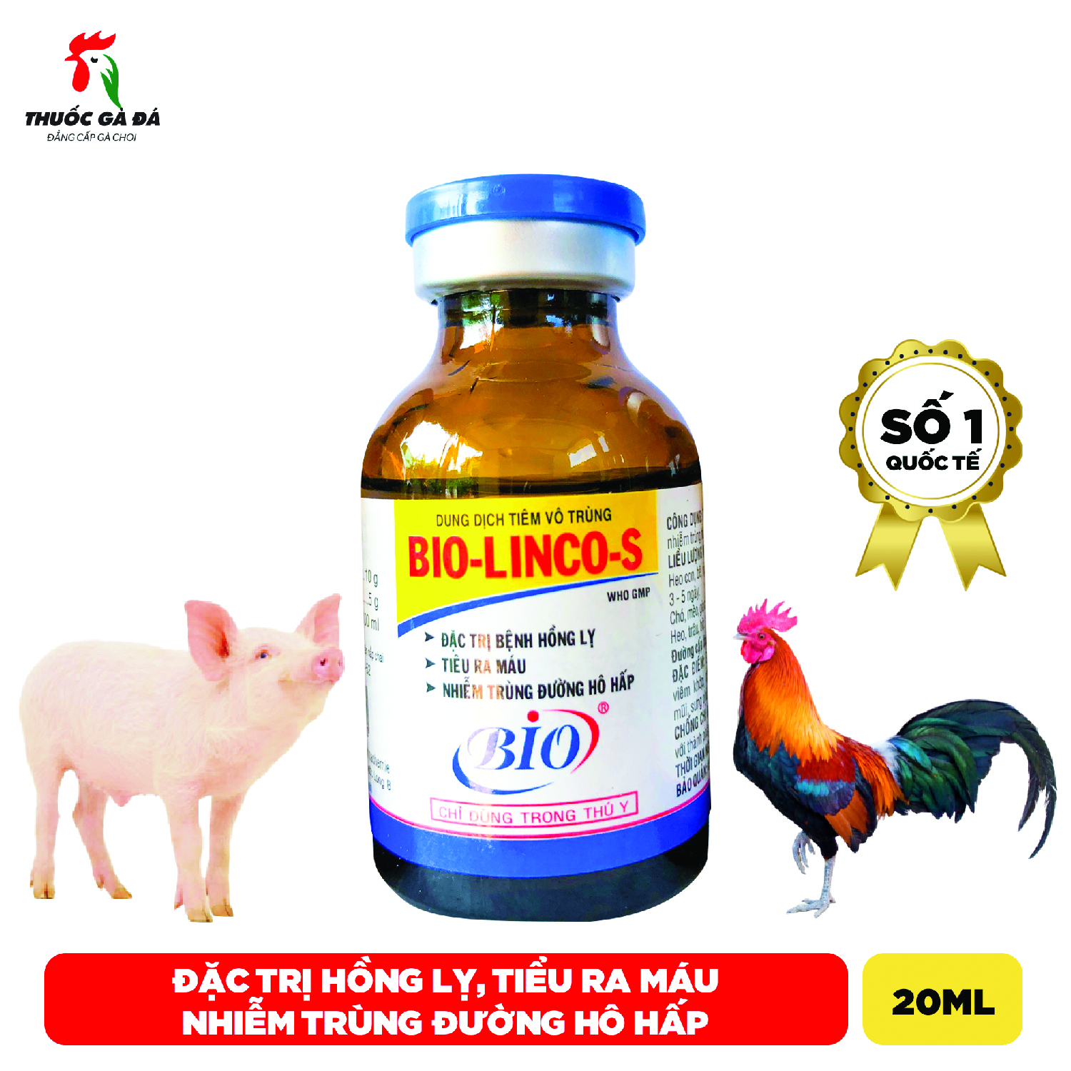 BIO LINCOS  gà  khò khè tiểu ra máu 20ml