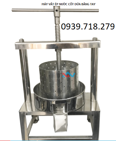 MÁY ÉP NƯỚC CỐT DỪA TÓP MỠ ĐA NĂNG INOX BẰNG TAY SIZE LỚN 18CM