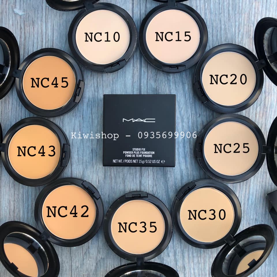 [Hcm]Phấn Mac Studio Fix Plus Foundation Đủ Các Tone Màu (Nc15 Nc20 Nc25 Nc30 Nc35...)