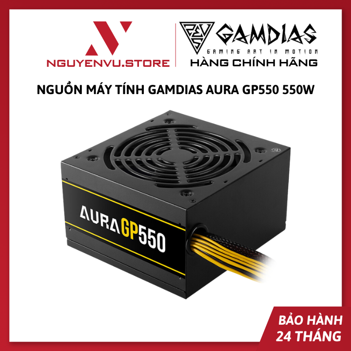 Nguồn Máy Tính Gamdias AURA GP550 550W - Hàng Chính Hãng