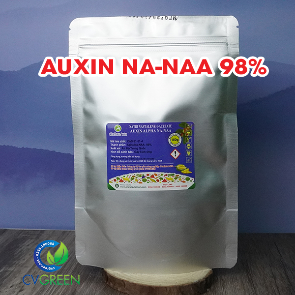 [HCM]Auxin Alpha Na-NAA 98% tan trong nước (Chất kích thích ra rễ củ quả) gói 100g