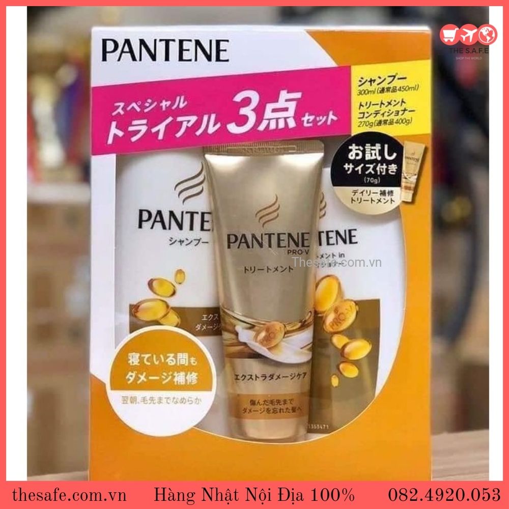 Set 3 Dầu Gội Xả Pantene Nhật Phiên Bản Lễ Hội 450Ml [The Safe]