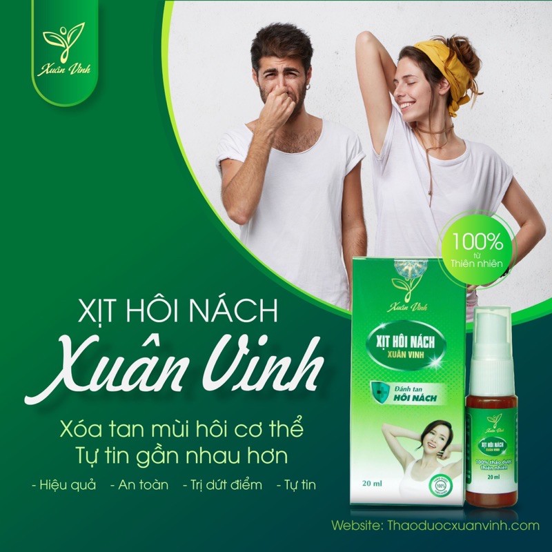 [Hcm]Xịt Khử Mùi Hôi Nách Tự Nhiên Xuân Vinh - Mẫu Mới