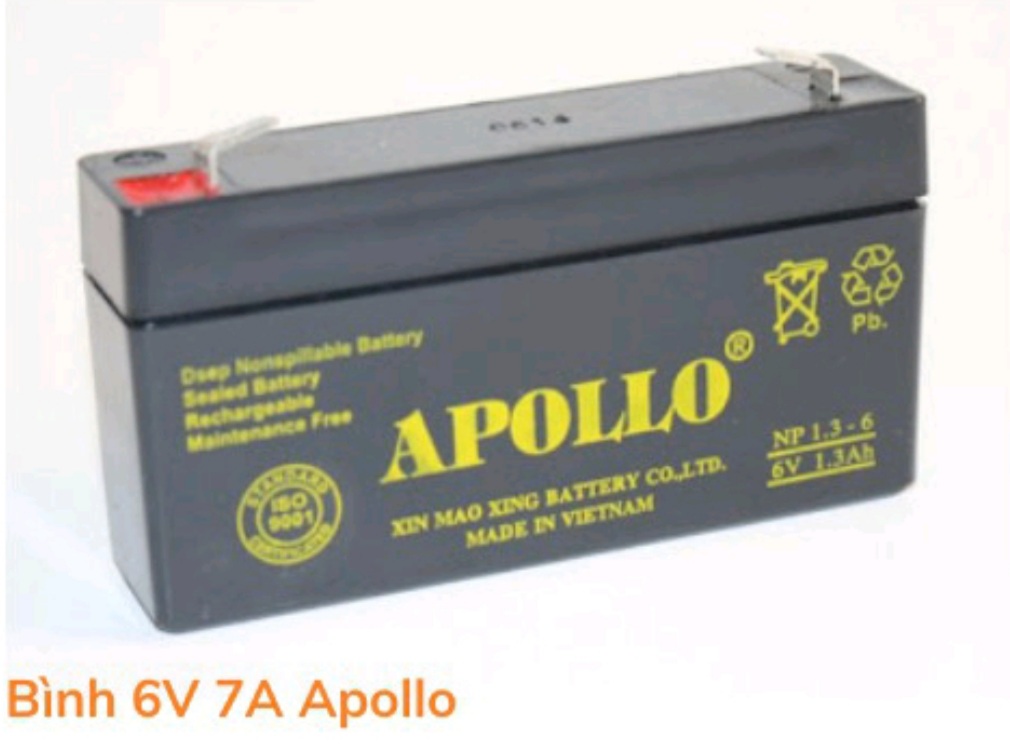 Ắc Quy Khô Apollo 6V 7AH - NP 6-7