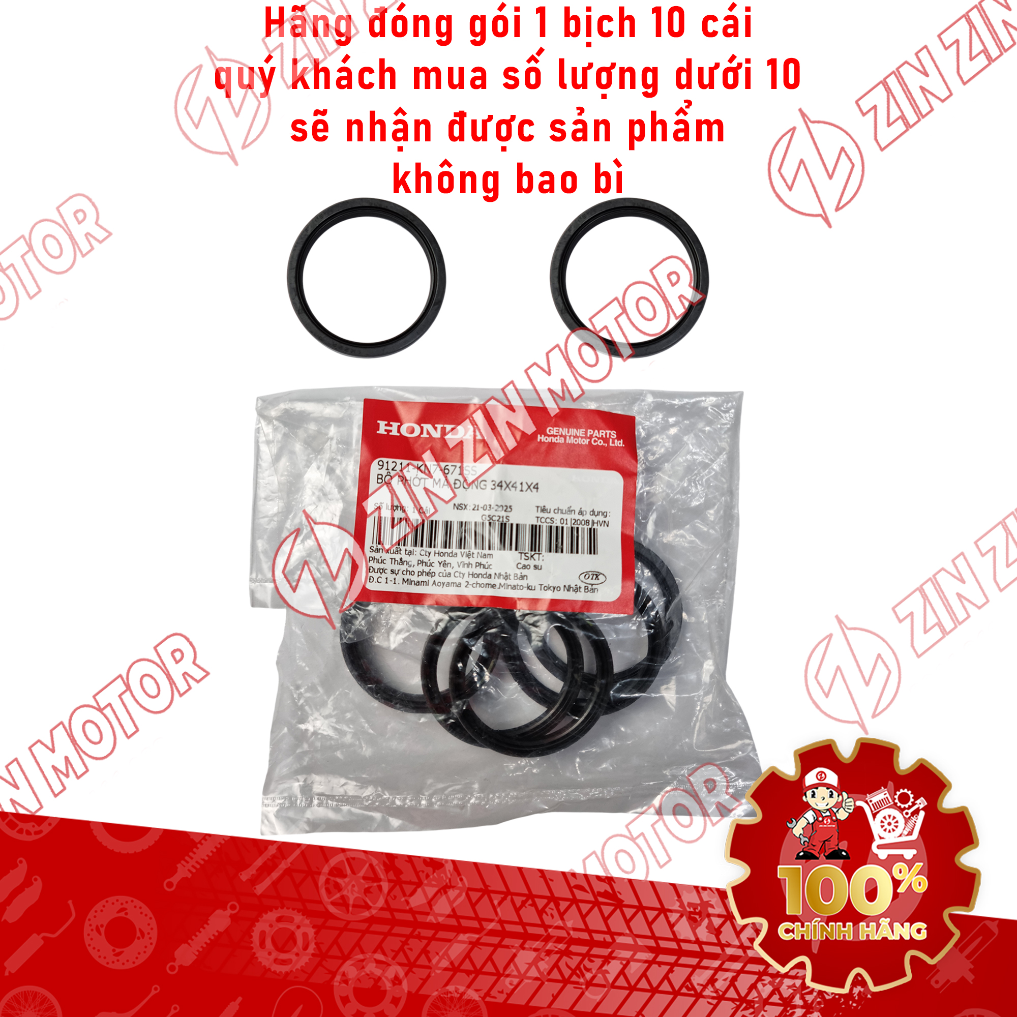 Bộ Phốt Puly Nồi Sau Vario 150 Vario 125 (K60RK60) AB 150/160 2022 - 2025 91211-KN7-671 91384-KRJ-90