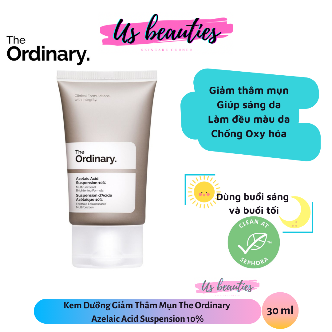 [Hcm]Kem Dưỡng Giảm Thâm Mụn The Ordinary - Azelaic Acid Suspension 10% 30Ml