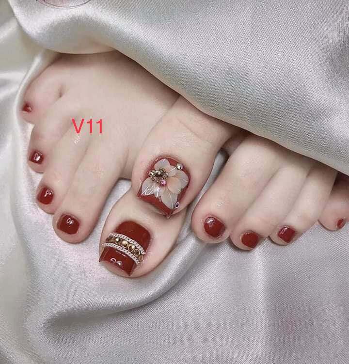 V11 - Móng Chân Nail - 24 Móng Đủ Size